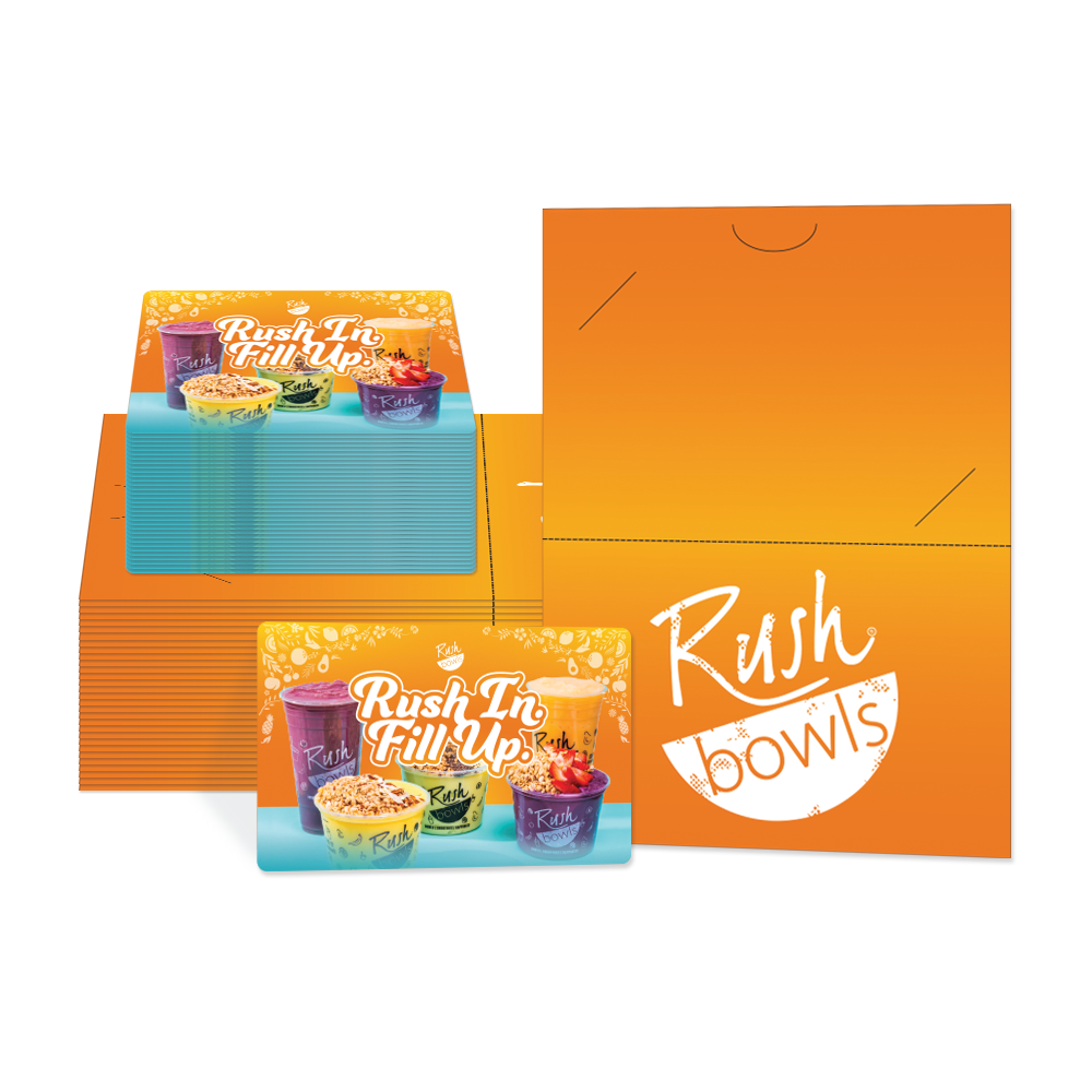 Rush Bowl Bundle - 250 Gift Cards + 250 Gift Card Holders